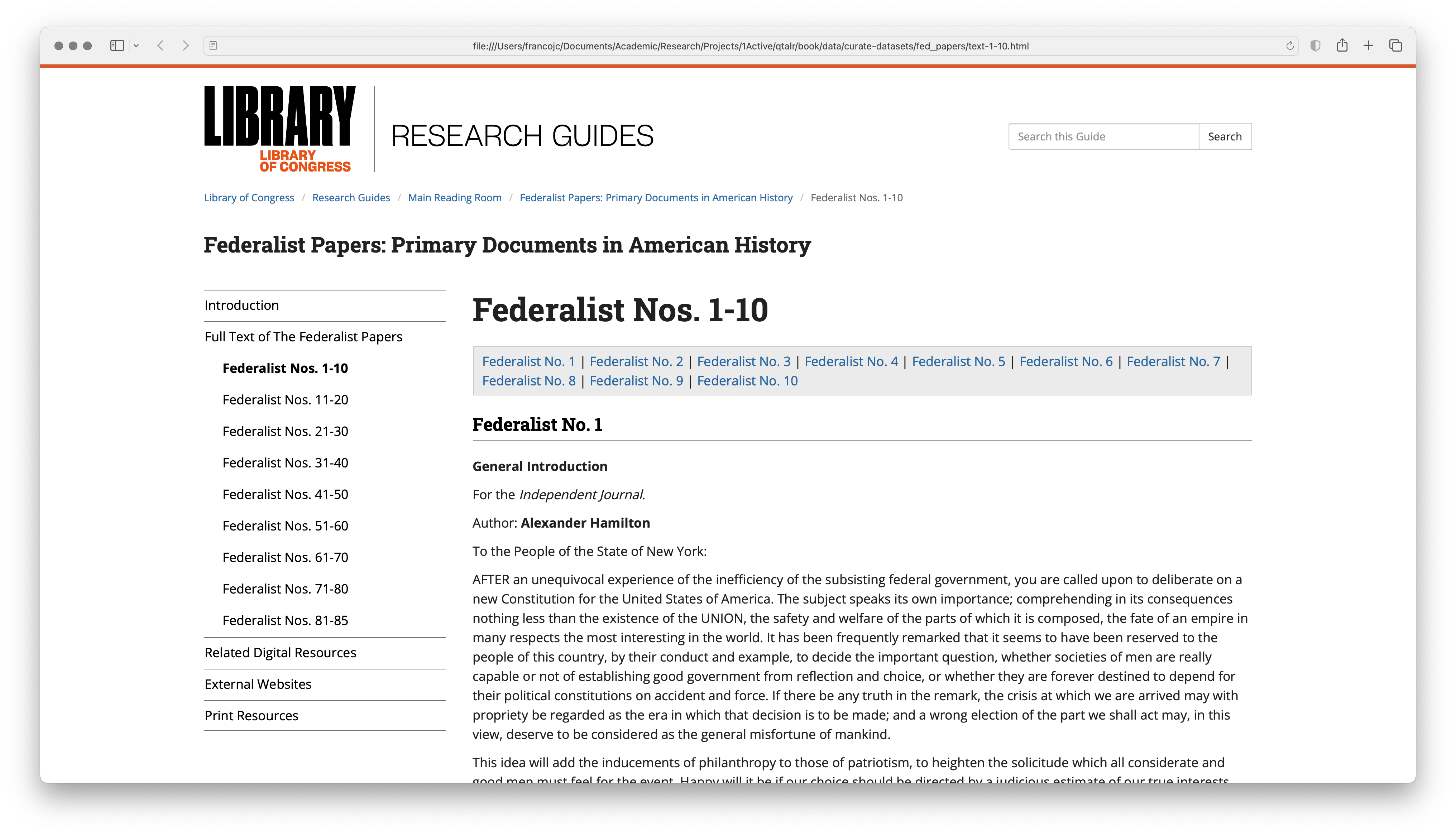 The *text-1-10.html* file opened in a web browser.